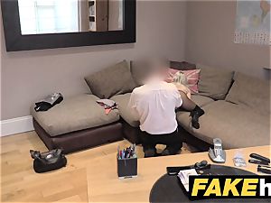 fake Agent UK ultra-cute insatiable milf with shaved puss